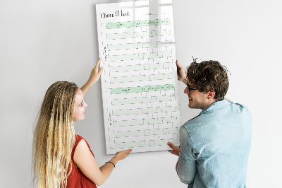 Dry erase board magnetic Responsibility checklist
