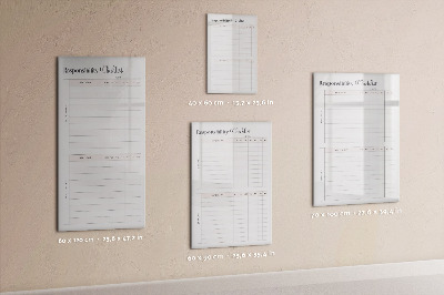 Dry erase magnetic board Monthly goals