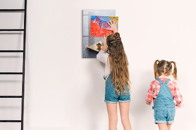 Dry erase board magnetic Large leaves pattern