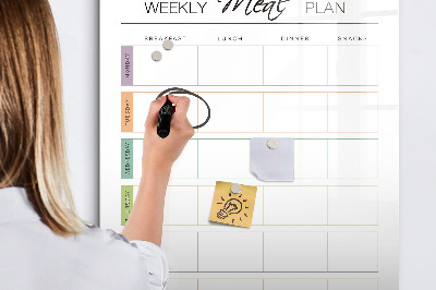 Dry erase board magnetic shopping list