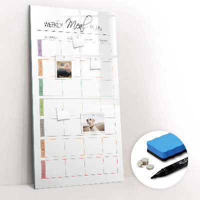 Dry erase board magnetic shopping list