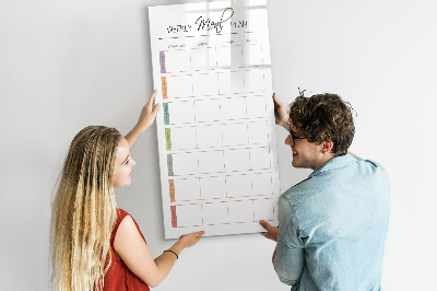 Dry erase board magnetic shopping list