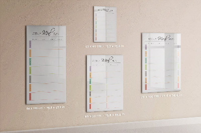 Dry erase board magnetic shopping list