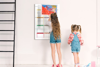 Dry erase magnetic board Weekly meal planner