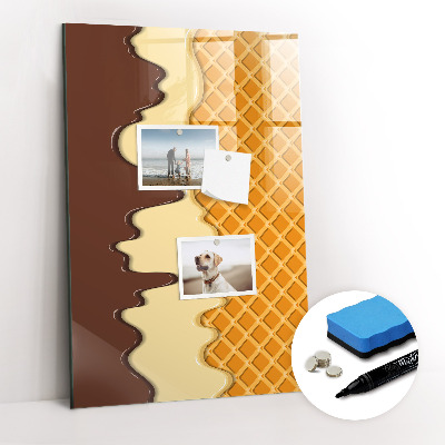 Dry erase magnetic board Light concrete