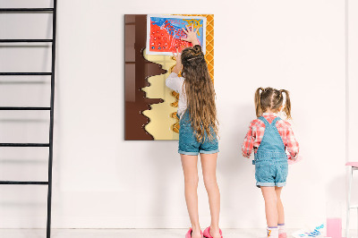 Dry erase magnetic board Light concrete
