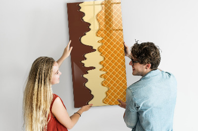 Dry erase magnetic board Light concrete