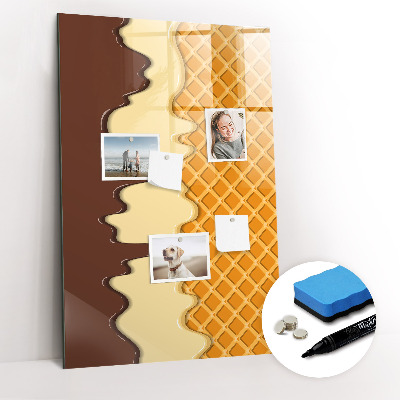 Dry erase magnetic board Light concrete