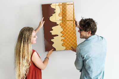 Dry erase magnetic board Light concrete
