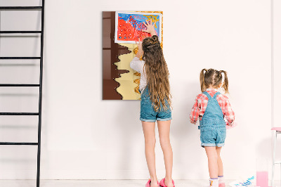 Dry erase magnetic board Light concrete