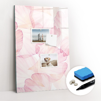 Dry erase magnetic board Watercolor petals