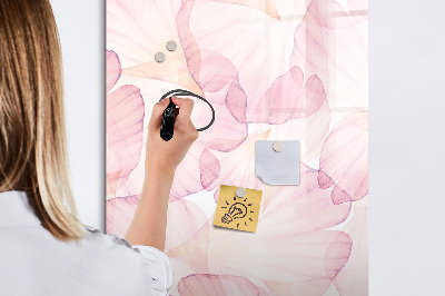 Magnetic board for writing Watercolor petals