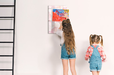 Magnetic board for writing Watercolor petals