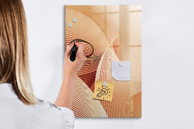 Dry erase magnetic board Golden Vegetables Abstraction