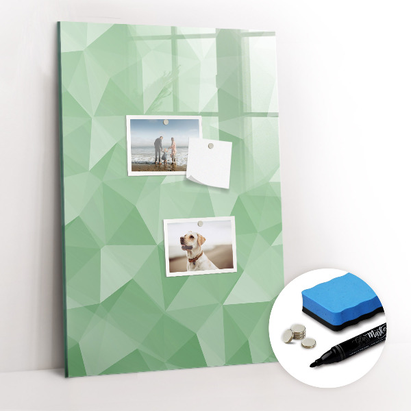Dry erase magnetic board Triangles abstraction
