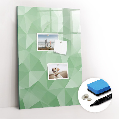 Dry erase magnetic board Triangles abstraction