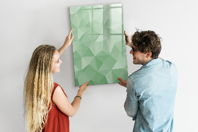 Dry erase magnetic board Triangles abstraction