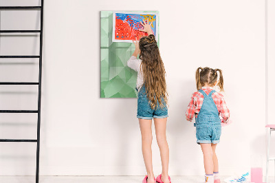 Dry erase magnetic board Triangles abstraction