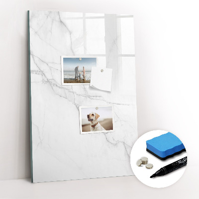 Dry erase magnetic board Decorative marble