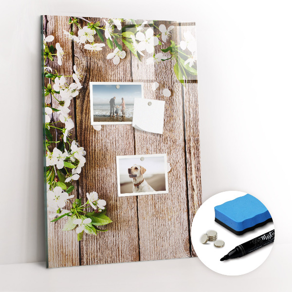 Dry erase magnetic board Flowers on boards