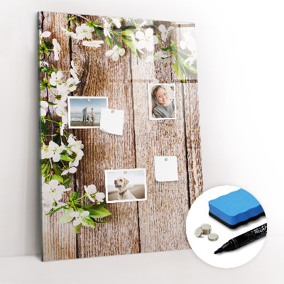 Dry erase magnetic board Flowers on boards