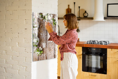 Dry erase magnetic board Flowers on boards