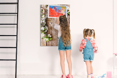 Dry erase magnetic board Flowers on boards