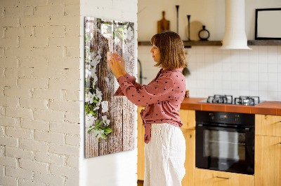 Dry erase magnetic board Flowers on boards