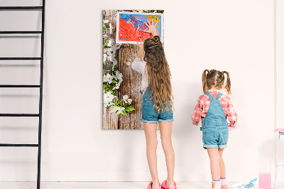 Dry erase magnetic board Flowers on boards