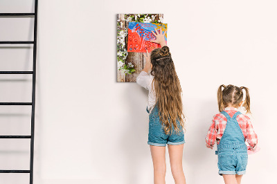 Dry erase magnetic board Flowers on boards