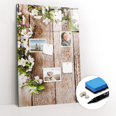 Dry erase magnetic board Flowers on boards