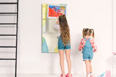 Dry erase board magnetic Light concrete