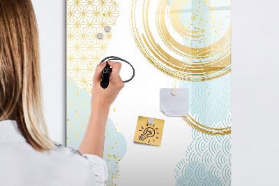 Dry erase board magnetic Palm leaves