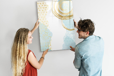 Dry erase board magnetic Palm leaves