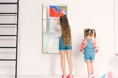 Dry erase board magnetic Palm leaves