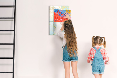 Dry erase board magnetic Palm leaves