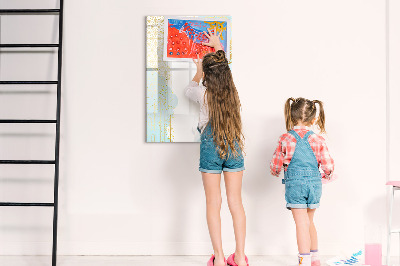 Dry erase board magnetic Palm leaves