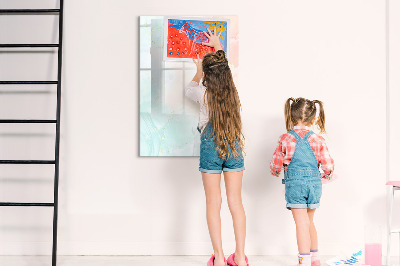 Dry erase magnetic board Decorative abstract