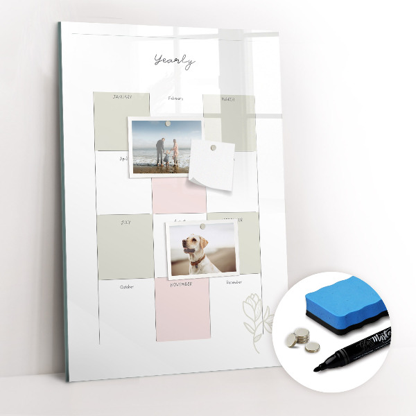 Dry erase magnetic board Weekly meal planner