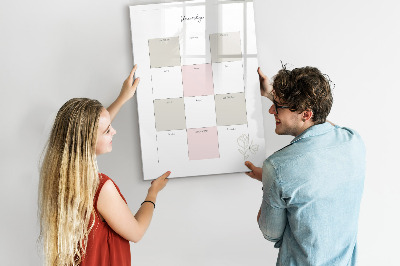 Dry erase magnetic board Weekly meal planner