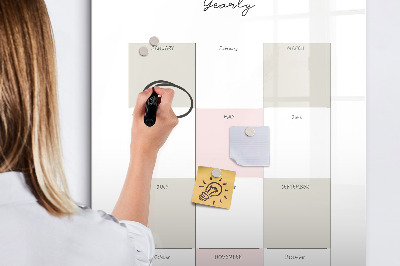 Dry erase magnetic board Weekly meal planner