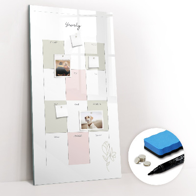 Dry erase magnetic board Weekly meal planner