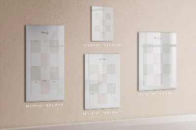 Dry erase magnetic board Weekly meal planner
