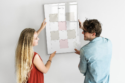 Dry erase magnetic board Weekly meal planner