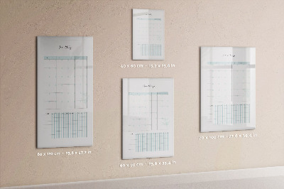 Dry erase board magnetic Yearly planner