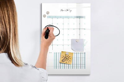 Dry erase board magnetic Yearly planner