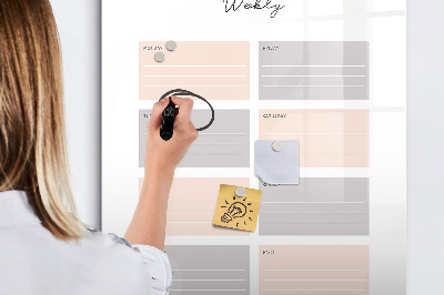 Magnetic drawing board Monthly planner