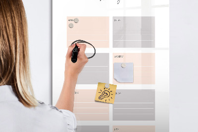 Dry erase magnetic board Monthly planner