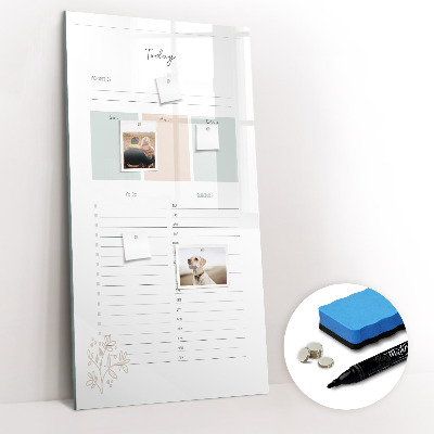 Dry erase board magnetic Weekly planner