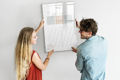 Dry erase board magnetic Weekly planner